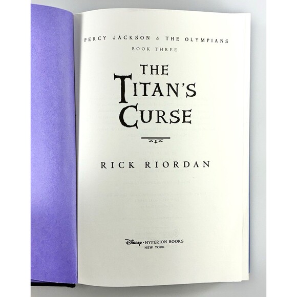 The Titan's Curse By Rick Riordan 2007 First Edition/Print Hardback Book - Picture 4 of 8